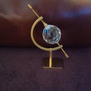 Brass Caliper Stand with crystal ball